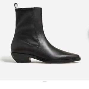 Madewell Idris Black Leather Ankle Booties